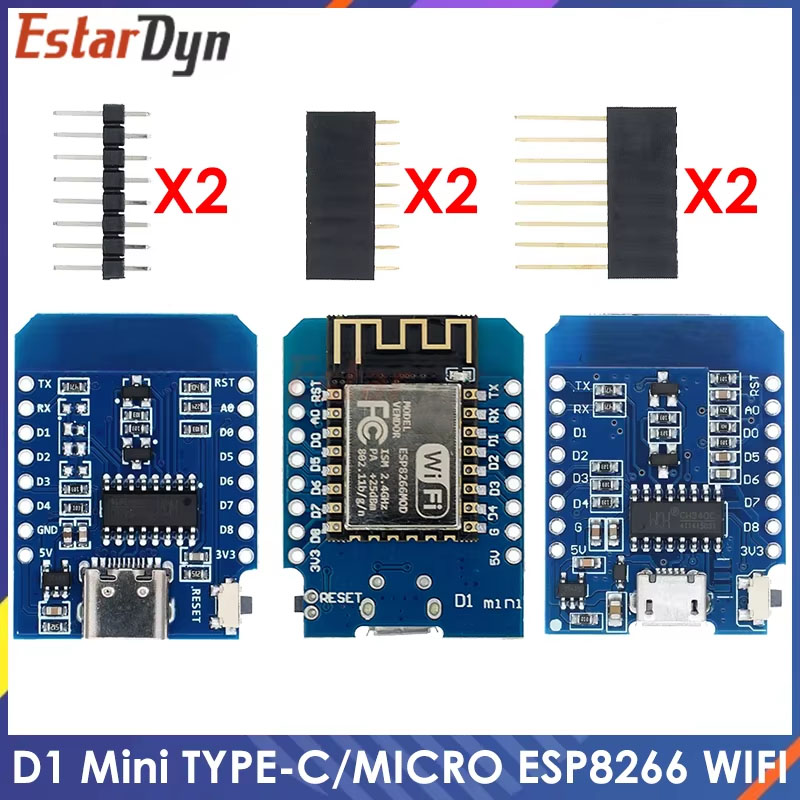 Nodemcuv2 - D1 미니 TYPE-C/MICRO ESP8266 ESP-12F CH340