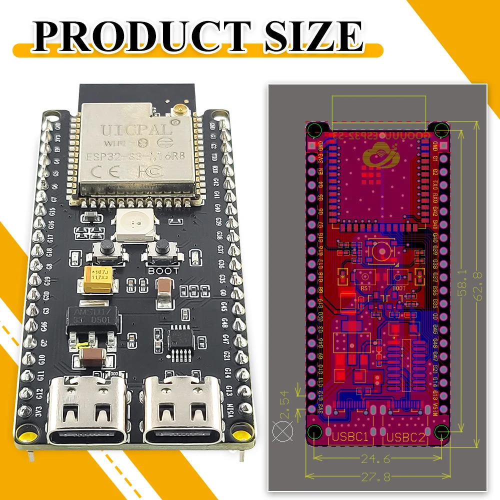 ESP32-S3-DevKitC-1 개발 보드 키트, 2 - Esp32 S3 Devkitc 1 리뷰 및 가격