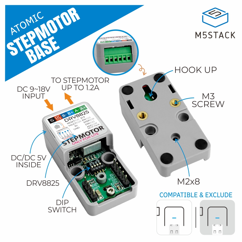 M5Stack 공식 ATOMIC 스텝 모터 베이스, D - M5Stack 리뷰 및 가격
