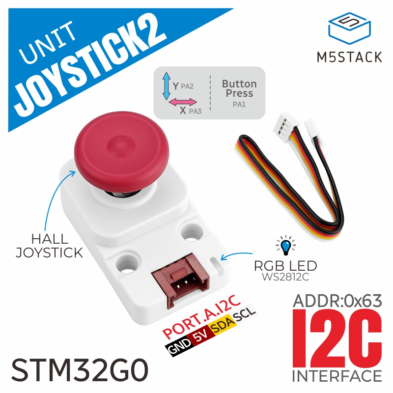M5Stack 공식 I2c 조이스틱 2 유닛(STM32 - M5Stack Core2 리뷰 및 가격